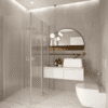 Shower enclosure Hietakari Forma 374, hinged door + hinged door with fixed part – 5