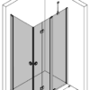 Shower enclosure Hietakari Forma 375 ā 3D drawing Shower enclosure Hietakari Forma 375, hinged door + folding door with fixed part ā 3