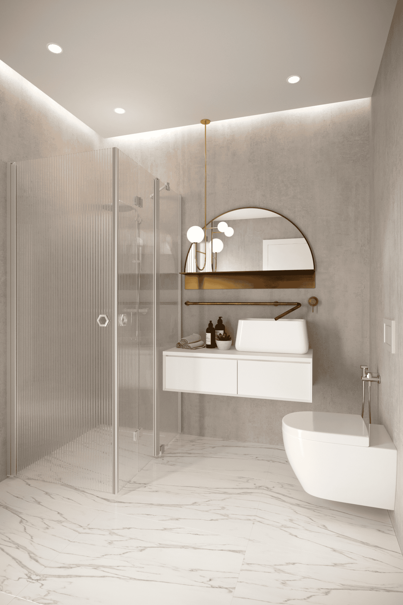 Shower enclosure Hietakari Forma 375, hinged door + folding door with fixed part ā 5