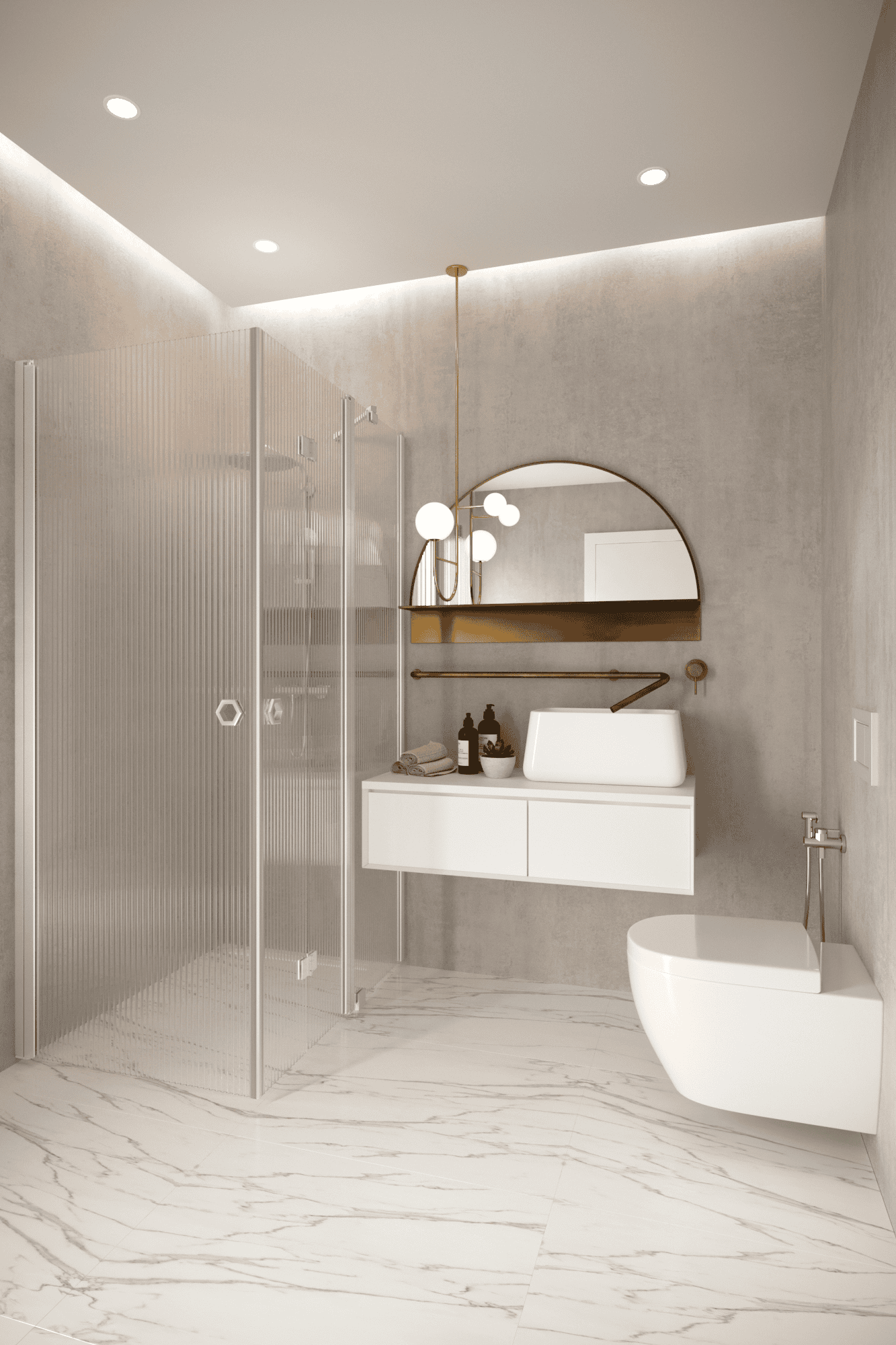 Shower enclosure Hietakari Forma 375, hinged door + folding door with fixed part ā 7
