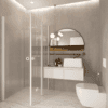 Shower enclosure Hietakari Forma 375, white frame, clear glass Shower enclosure Hietakari Forma 375, white frame, clear glass