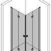 Shower enclosure Hietakari Forma 376 ā 3D drawing Shower enclosure Hietakari Forma 376, folding door + folding door ā 3