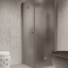 Shower enclosure Hietakari Forma 376, aluminium frame, grey satin glass Shower enclosure Hietakari Forma 376, aluminium frame, grey satin glass