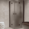 Shower enclosure Hietakari Forma 376, Cocoa frame, grey satin glass Shower enclosure Hietakari Forma 376, Cocoa frame, grey satin glass