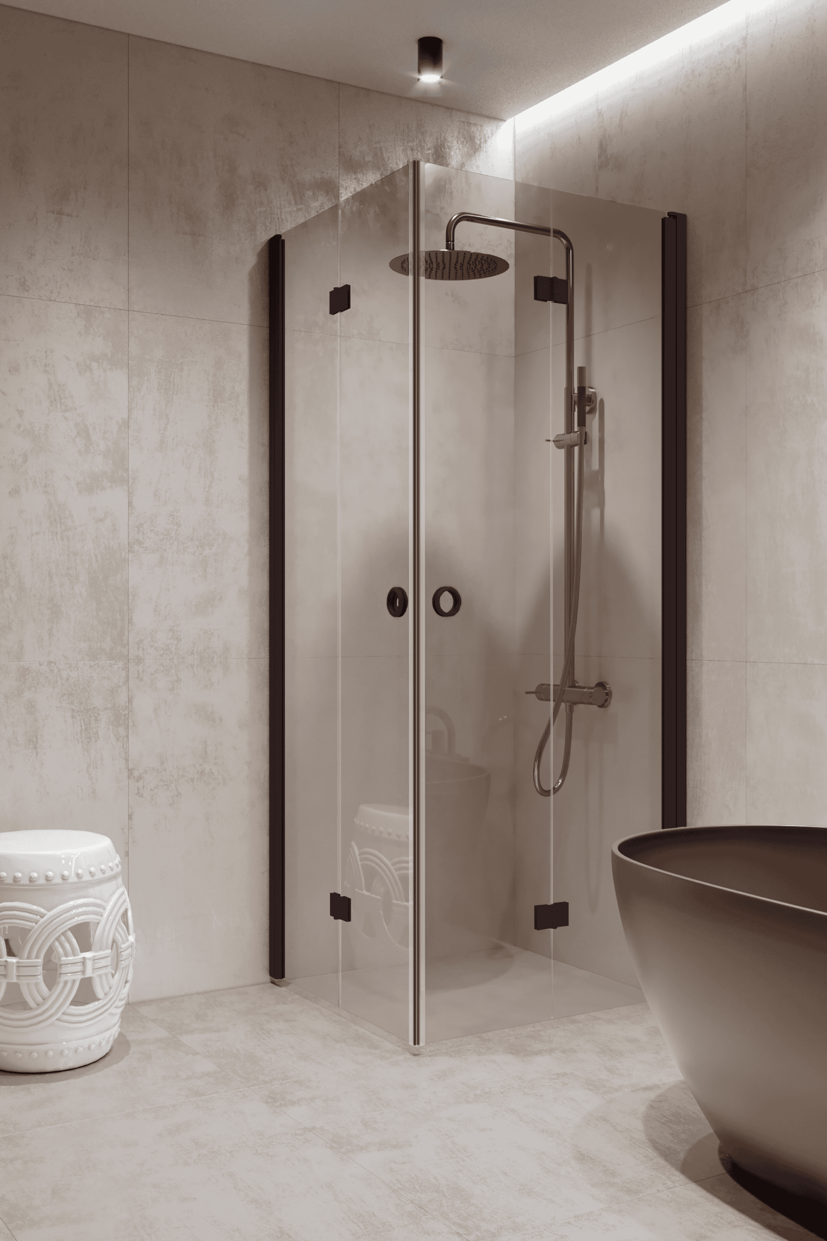 Shower enclosure Hietakari Forma 376, folding door + folding door ā 9