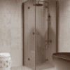 Shower enclosure Hietakari Forma 376, Mocha frame, bronze tinted glass Shower enclosure Hietakari Forma 376, Mocha frame, bronze tinted glass
