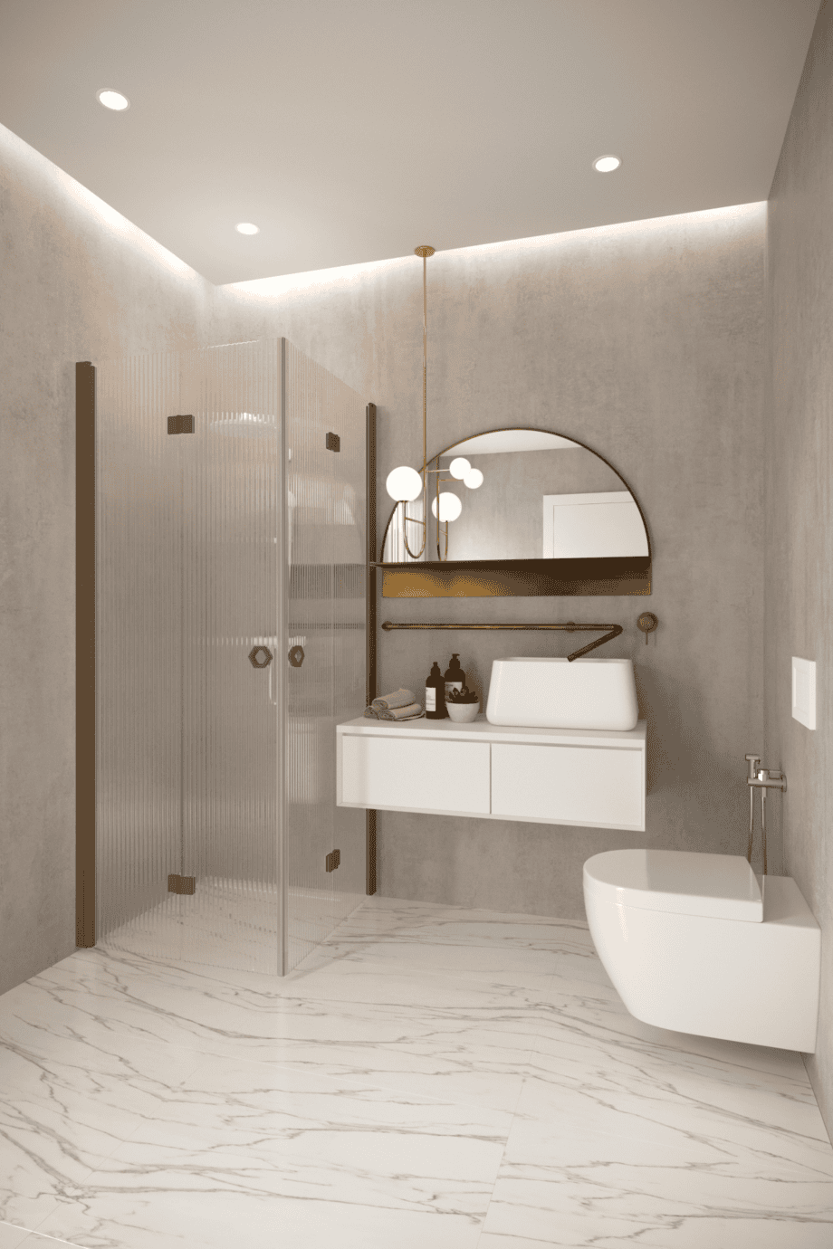 Shower enclosure Hietakari Forma 376, Mocha frame, reeded glass Shower enclosure Hietakari Forma 376, Mocha frame, reeded glass