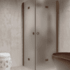 Shower enclosure Hietakari Forma 376, Mocha frame, satin frosted glass Shower enclosure Hietakari Forma 376, Mocha frame, satin frosted glass