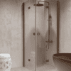 Shower enclosure Hietakari Forma 376, Mocha frame, super bright glass Shower enclosure Hietakari Forma 376, Mocha frame, super bright glass
