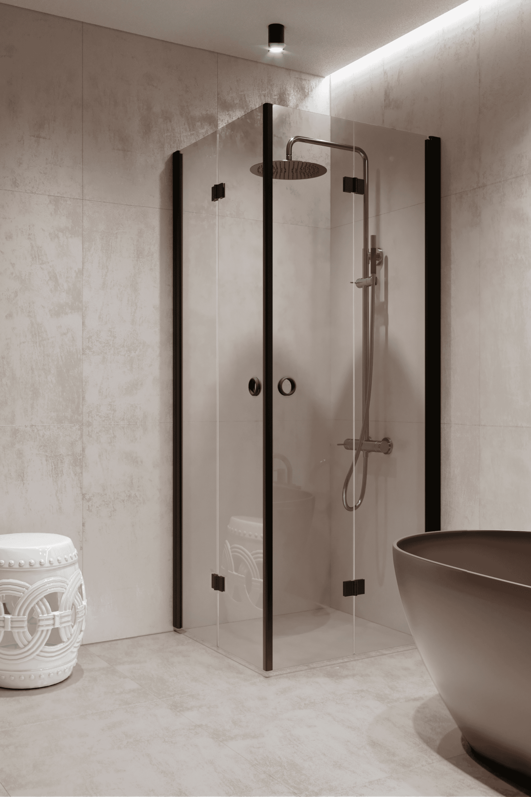 Shower enclosure Hietakari Forma 376, folding door + folding door ā 6