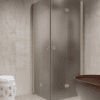 Shower enclosure Hietakari Forma 376, Sand frame, grey satin glass Shower enclosure Hietakari Forma 376, Sand frame, grey satin glass