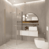 Shower enclosure Hietakari Forma 376, Sand frame, reeded glass Shower enclosure Hietakari Forma 376, Sand frame, reeded glass