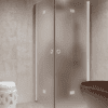 Shower enclosure Hietakari Forma 376, white frame, super bright satin glass Shower enclosure Hietakari Forma 376, white frame, super bright satin glass