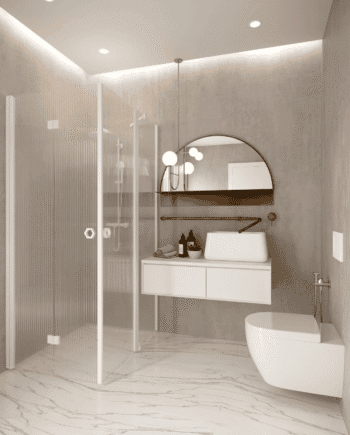 Shower enclosure Hietakari Forma 377, folding door + hinged door with fixed part
