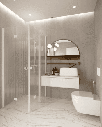 Shower enclosure Hietakari Forma 378, folding door + folding door with fixed part