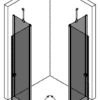 Shower enclosure Hietakari Forma 379 – 3D drawing 2