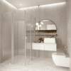Shower enclosure Hietakari Forma 379, hinged door with fixed part + hinged door with fixed part – 5