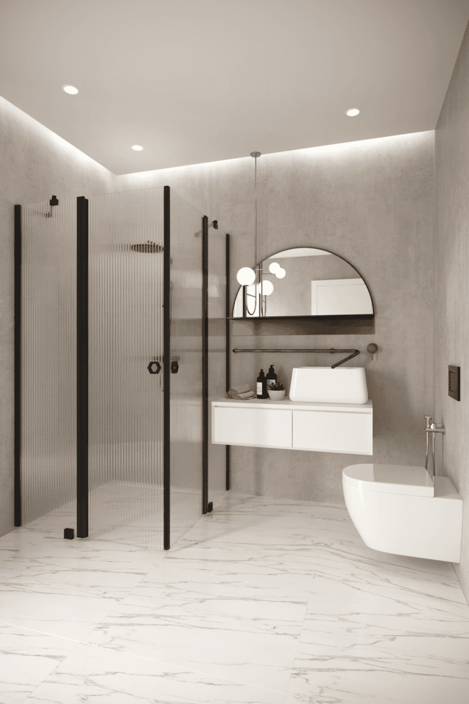 Shower enclosure Hietakari Forma 379, hinged door with fixed part + hinged door with fixed part – 6