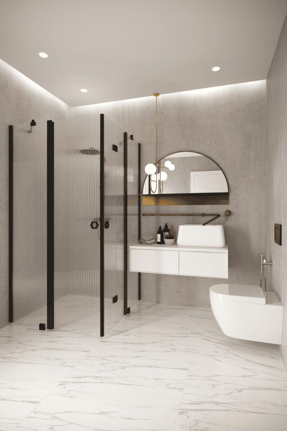 Shower enclosure Hietakari Forma 380, black frame, clear glass Shower enclosure Hietakari Forma 380, hinged door with fixed part + folding door with fixed part ā 6