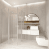 Shower enclosure Hietakari Forma 381, aluminium frame, clear glass Shower enclosure Hietakari Forma 381, folding door with fixed part + folding door with fixed part ā 5