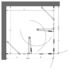 Shower enclosure Hietakari Forma 381 ā dimension drawing Shower enclosure Hietakari Forma 381, folding door with fixed part + folding door with fixed part ā 2