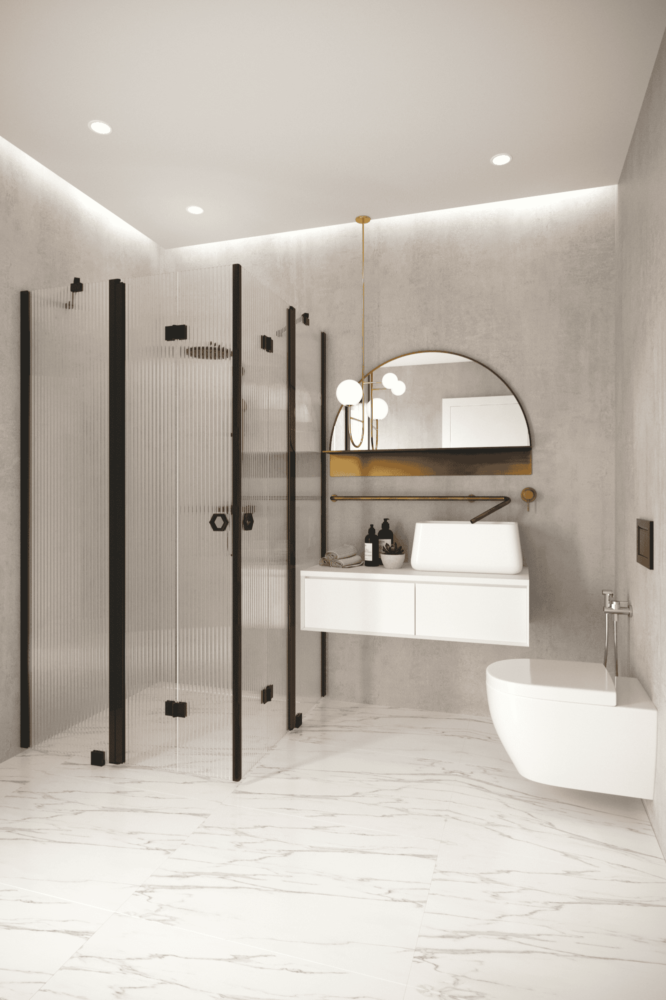 Shower enclosure Hietakari Forma 381, folding door with fixed part + folding door with fixed part ā 6