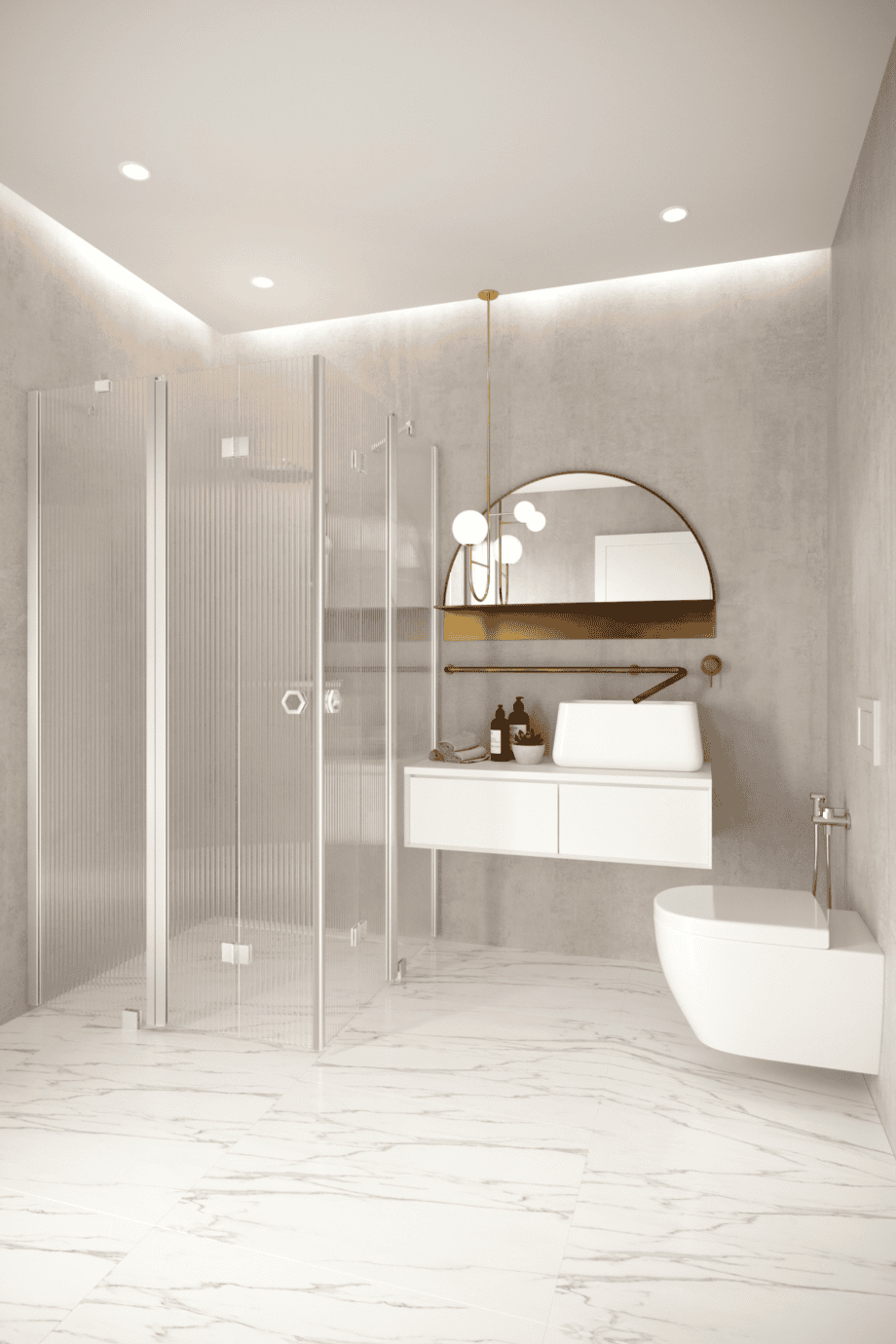 Shower enclosure Hietakari Forma 381, Sand frame, clear glass Shower enclosure Hietakari Forma 381, folding door with fixed part + folding door with fixed part ā 7