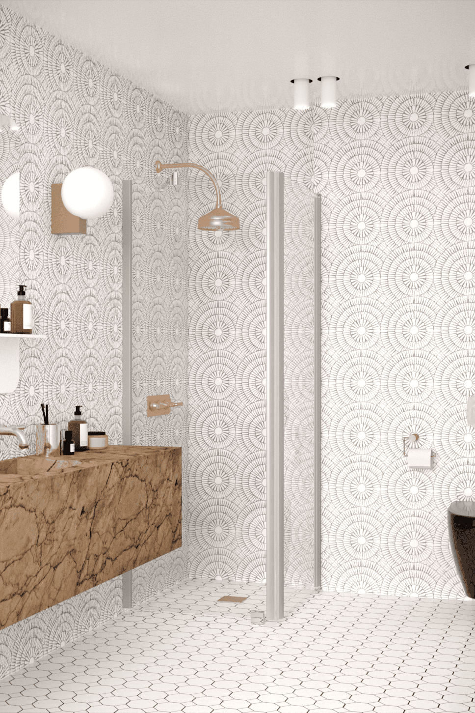 Shower enclosure Hietakari Infinia 251, aluminium frame, clear glass Shower enclosure Hietakari Infinia 251, aluminium frame, clear glass