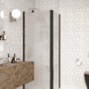 Shower enclosure Hietakari Infinia 251, black frame, Chinchilla patterned glass Shower enclosure Hietakari Infinia 251, black frame, Chinchilla patterned glass