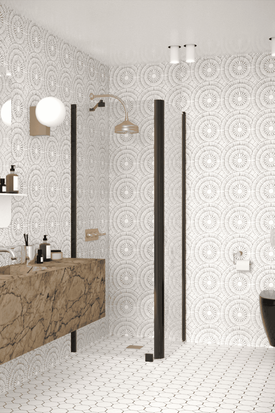 Shower enclosure Hietakari Infinia 251, black frame, clear glass Shower enclosure Hietakari Infinia 251, black frame, clear glass