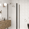 Shower enclosure Hietakari Infinia 251, black frame, satin frosted glass Shower enclosure Hietakari Infinia 251, black frame, satin frosted glass