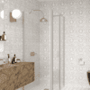 Shower enclosure Hietakari Infinia 253, aluminium frame, clear glass Shower enclosure Hietakari Infinia 253, fixed wall + hinged door with fixed part – 4