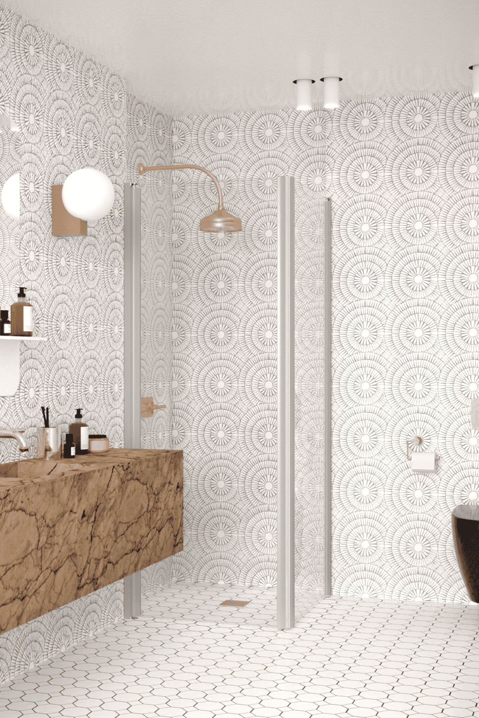 Shower enclosure Hietakari Infinia 255, hinged door + hinged door – 4