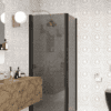 Shower enclosure Hietakari Infinia 255, black frame, grey tinted glass Shower enclosure Hietakari Infinia 255, black frame, grey tinted glass