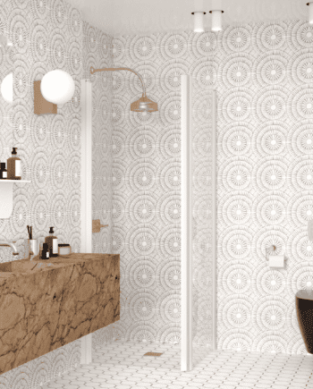 Shower enclosure Hietakari Infinia 255, white frame, clear glass