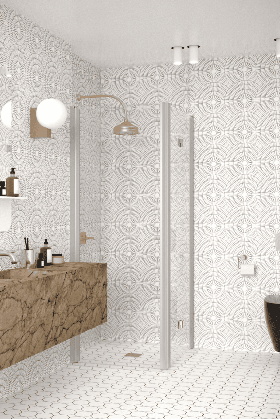 Shower enclosure Hietakari Infinia 256, aluminium frame, clear glass Shower enclosure Hietakari Infinia 256, aluminium frame, clear glass