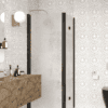 Shower enclosure Hietakari Infinia 256, black frame, Chinchilla patterned glass Shower enclosure Hietakari Infinia 256, black frame, Chinchilla patterned glass