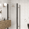 Shower enclosure Hietakari Infinia 256, black frame, clear glass Shower enclosure Hietakari Infinia 256, hinged door + folding door – 5