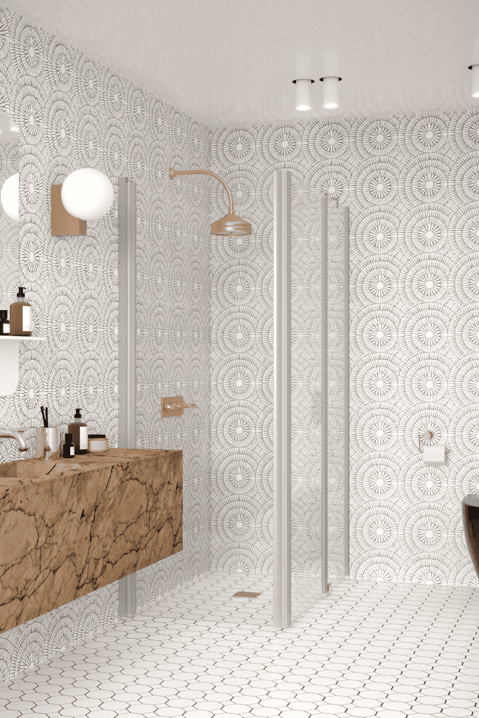 Shower enclosure Hietakari Infinia 257, hinged door + hinged door with fixed part – 4