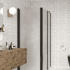 Shower enclosure Hietakari Infinia 257, white frame, Chinchilla patterned glass Shower enclosure Hietakari Infinia 257, white frame, Chinchilla patterned glass