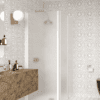 Shower enclosure Hietakari Infinia 257, white frame, satin frosted glass Shower enclosure Hietakari Infinia 257, white frame, satin frosted glass