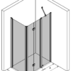 Shower enclosure Hietakari Infinia 258 – 3D drawing Shower enclosure Hietakari Infinia 258, hinged door + folding door with fixed part – 3