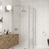 Shower enclosure Hietakari Infinia 258, aluminium frame, clear glass Shower enclosure Hietakari Infinia 258, hinged door + folding door with fixed part – 4