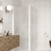 Shower enclosure Hietakari Infinia 258, white frame, Chinchilla patterned glass Shower enclosure Hietakari Infinia 258, white frame, Chinchilla patterned glass