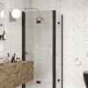 Shower enclosure Hietakari Infinia 259, black frame, clear glass Shower enclosure Hietakari Infinia 259, folding door + folding door – 5