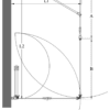 Shower enclosure Hietakari Infinia 260 – dimension drawing Shower enclosure Hietakari Infinia 260 – dimension drawing