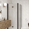 Shower enclosure Hietakari Infinia 260, black frame, Chinchilla patterned glass Shower enclosure Hietakari Infinia 260, black frame, Chinchilla patterned glass