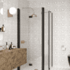 Shower enclosure Hietakari Infinia 260, black frame, clear glass Shower enclosure Hietakari Infinia 260, folding door + hinged door with fixed part – 5
