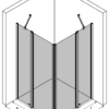 Shower enclosure Hietakari Infinia 262 – 3D drawing Shower enclosure Hietakari Infinia 262, hinged door with fixed part + hinged door with fixed part – 3