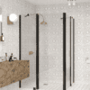 Shower enclosure Hietakari Infinia 262, black frame, clear glass Shower enclosure Hietakari Infinia 262, black frame, clear glass